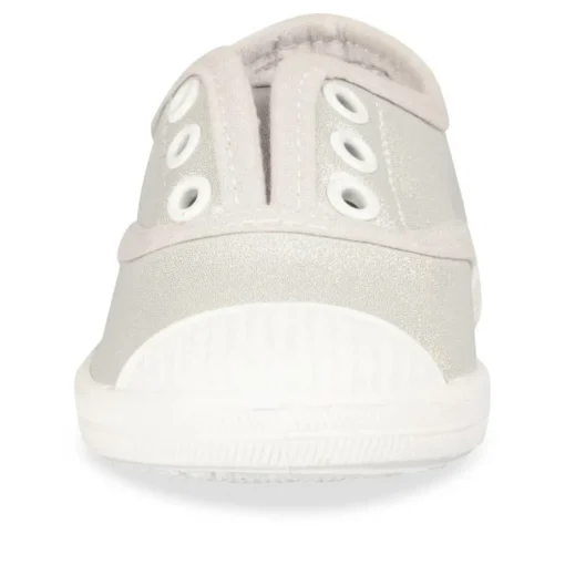 Baskets Slip-on ARGENT Fille Motif Uni Elastique