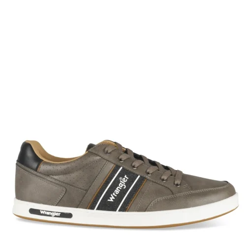 Baskets TAUPE Homme Motif Uni Lacets