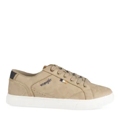 Baskets TAUPE Homme Motif Multicolore Lacets