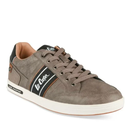 Baskets TAUPE Homme Motif Uni Lacets