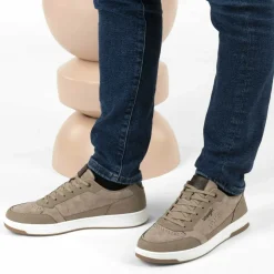 Baskets TAUPE Homme Motif Uni Lacets
