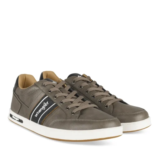 Baskets TAUPE Homme Motif Uni Lacets