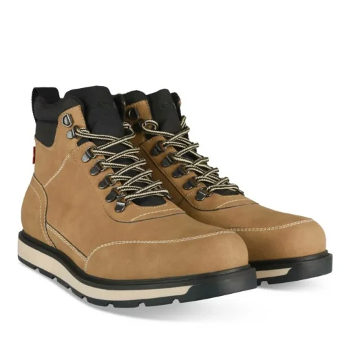 Baskets TAUPE Homme Motif Uni A Enfiler