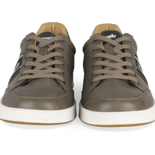 Baskets TAUPE Homme Motif Uni Lacets