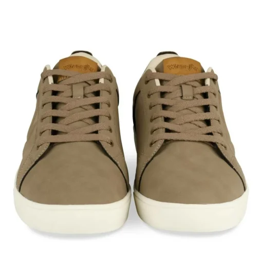 Baskets TAUPE Homme Motif Uni Lacets