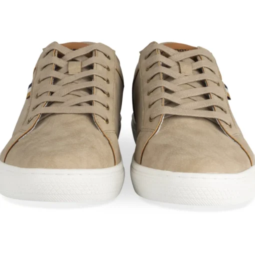 Baskets TAUPE Homme Motif Multicolore Lacets