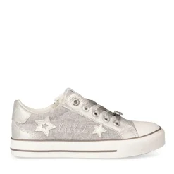 Baskets Toile ARGENT Fille Elastique