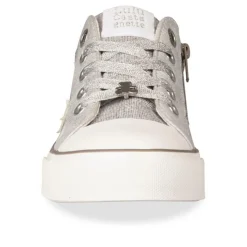Baskets Toile ARGENT Fille Elastique