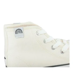 Baskets Toile BEIGE Fille Motif Uni Lacets