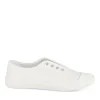 Baskets Toile BLANC Femme Motif Paillettes A Enfiler