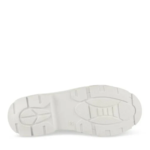 Baskets Toile BLANC Femme Motif Uni Lacets