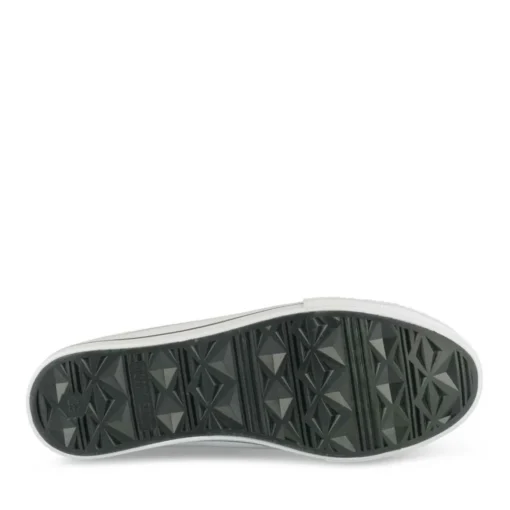 Baskets Toile BLANC Femme Motif Uni Lacets