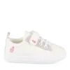 Baskets Toile BLANC Fille Motif Paillettes Scratch
