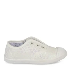 Baskets Toile BLANC Fille