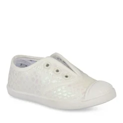 Baskets Toile BLANC Fille