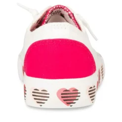 Baskets Toile BLANC Fille Elastique