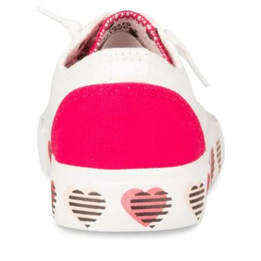 Baskets Toile BLANC Fille Elastique