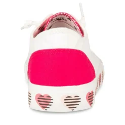 Baskets Toile BLANC Fille Elastique