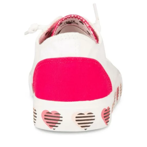 Baskets Toile BLANC Fille Elastique