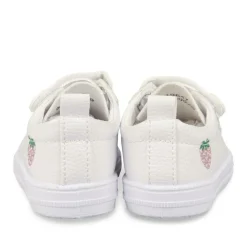 Baskets Toile BLANC Fille Motif Uni Scratch
