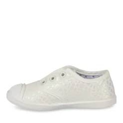 Baskets Toile BLANC Fille