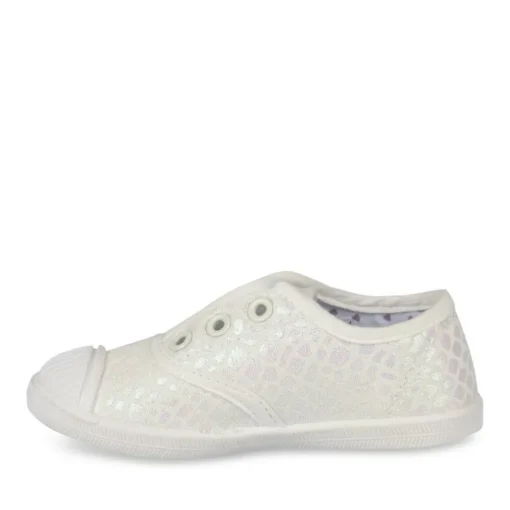 Baskets Toile BLANC Fille
