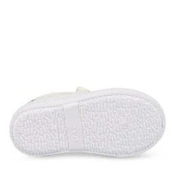 Baskets Toile BLANC Fille Motif Uni Scratch