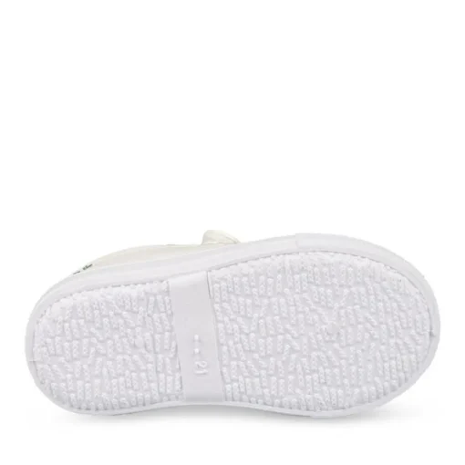 Baskets Toile BLANC Fille Motif Uni Scratch