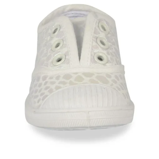 Baskets Toile BLANC Fille