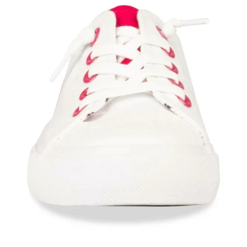 Baskets Toile BLANC Fille Elastique