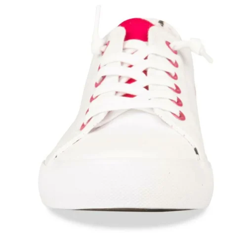 Baskets Toile BLANC Fille Elastique