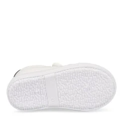 Baskets Toile BLANC Garçon Motif Uni Scratch
