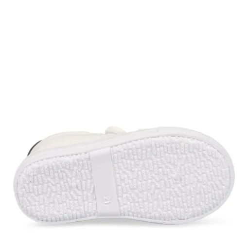 Baskets Toile BLANC Garçon Motif Uni Scratch