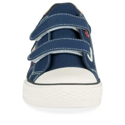 Baskets Toile BLEU Garçon Motif Uni Scratch