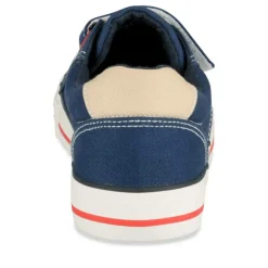 Baskets Toile BLEU Garçon Motif Uni Scratch