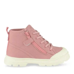 Baskets Toile FUSCHIA Fille Motif Uni Lacets