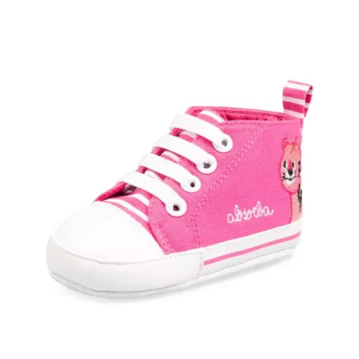 Baskets Toile FUSCHIA Fille Elastique