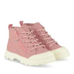 Baskets Toile FUSCHIA Fille Motif Uni Lacets