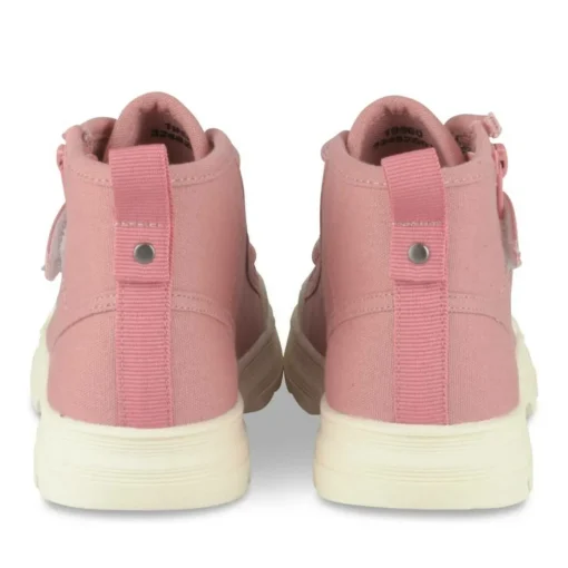 Baskets Toile FUSCHIA Fille Motif Uni Lacets