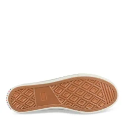 Baskets Toile GRIS Femme Motif Uni Lacets