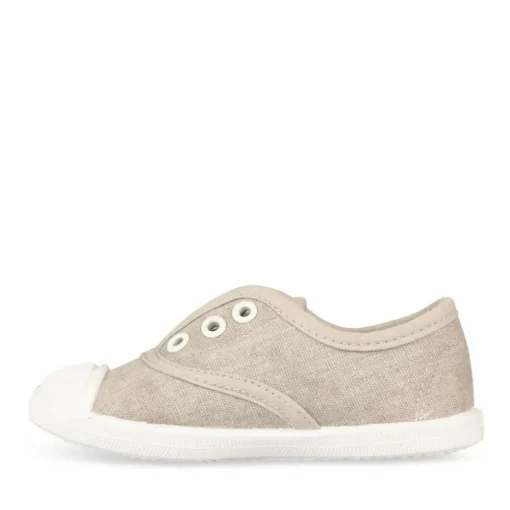 Baskets Toile GRIS Garçon Elastique