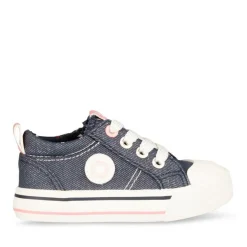 Baskets Toile JEANS Fille Lacets