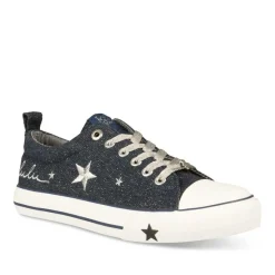 Baskets Toile JEANS Fille Motif Etoiles Elastique