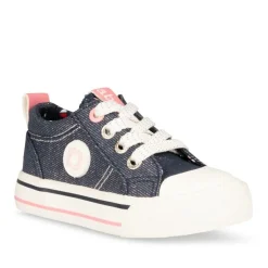 Baskets Toile JEANS Fille Lacets