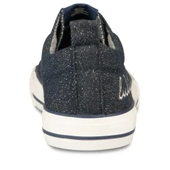 Baskets Toile JEANS Fille Motif Etoiles Elastique