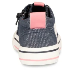 Baskets Toile JEANS Fille Lacets