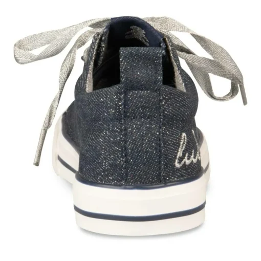 Baskets Toile JEANS Fille Motif Etoiles Elastique