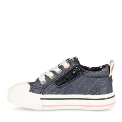 Baskets Toile JEANS Fille Lacets