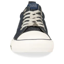 Baskets Toile JEANS Fille Motif Etoiles Elastique