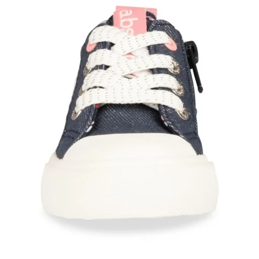 Baskets Toile JEANS Fille Lacets